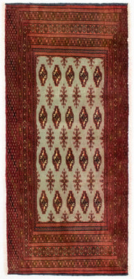 Tappeto corsia Tappeto Turkaman - 100 x 50 cm - rosso
