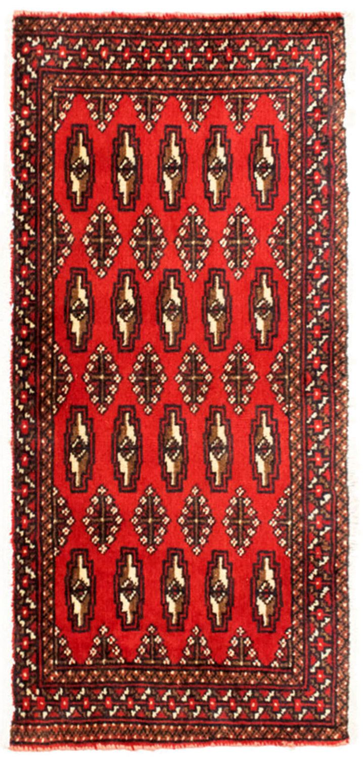 Tappeto corsia Tappeto Turkaman - 100 x 50 cm - rosso