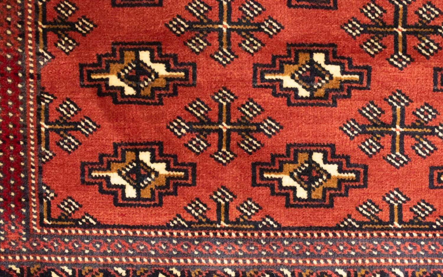 Tappeto corsia Tappeto Turkaman - 100 x 50 cm - rosso