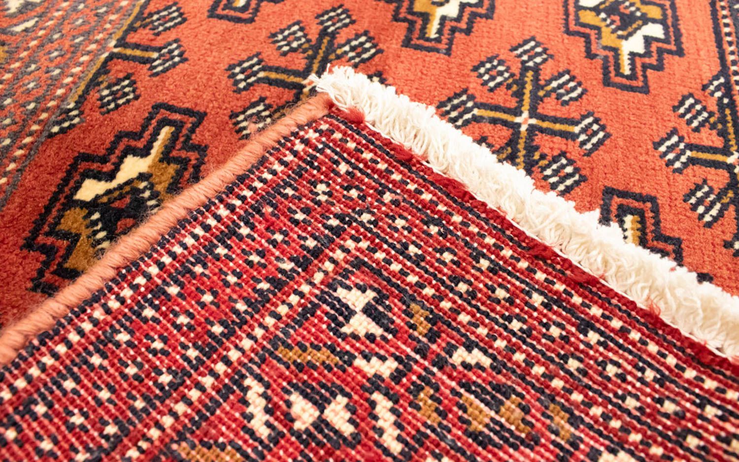 Tappeto corsia Tappeto Turkaman - 100 x 50 cm - rosso