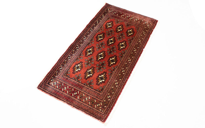 Tappeto corsia Tappeto Turkaman - 100 x 50 cm - rosso