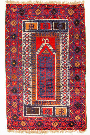 Tappeto Belutsch - 125 x 79 cm - rosso