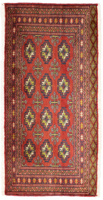Tappeto corsia Tappeto Turkaman - 100 x 50 cm - rosso