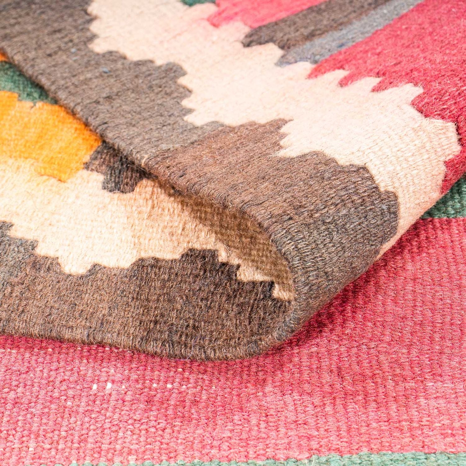 Tappeto corsia Tappeto Kelim - Vecchio - 400 x 142 cm - multicolore