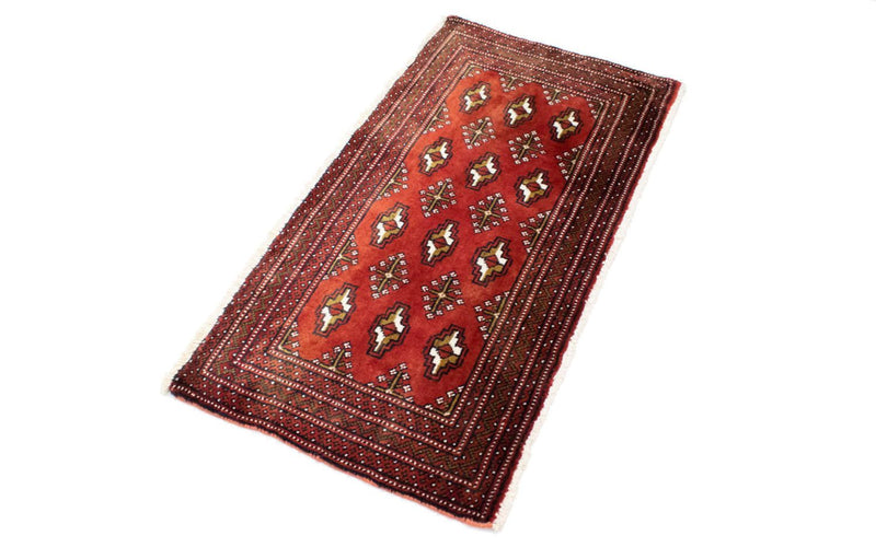 Tappeto corsia Tappeto Turkaman - 100 x 50 cm - rosso