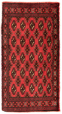 Tappeto corsia Tappeto Turkaman - 100 x 50 cm - rosso