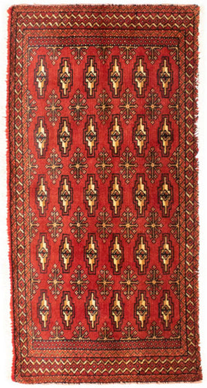 Tappeto corsia Tappeto Turkaman - 100 x 50 cm - rosso