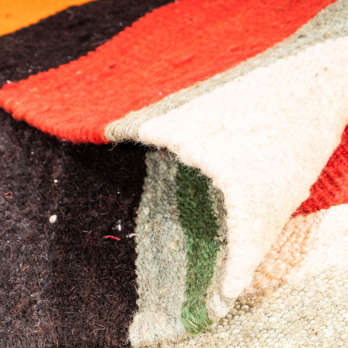 Tappeto Kelim - Vecchio quadrato  - 190 x 180 cm - multicolore