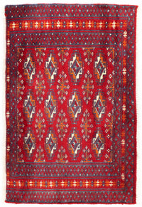 Tappeto corsia Tappeto Turkaman - 100 x 50 cm - rosso