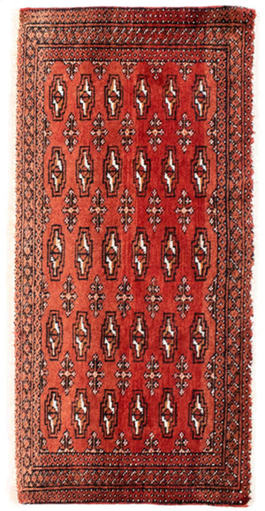 Tappeto corsia Tappeto Turkaman - 100 x 50 cm - rosso