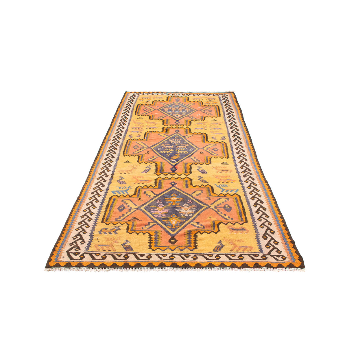 Tappeto corsia Tappeto Kelim - Vecchio - 280 x 147 cm - multicolore