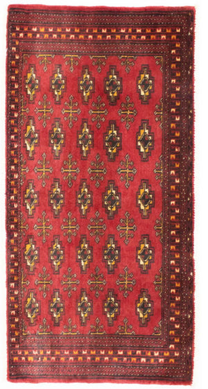 Tappeto corsia Tappeto Turkaman - 100 x 50 cm - rosso