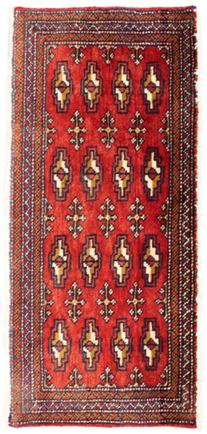 Tappeto corsia Tappeto Turkaman - 100 x 50 cm - rosso