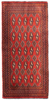 Tappeto corsia Tappeto Turkaman - 100 x 50 cm - rosso