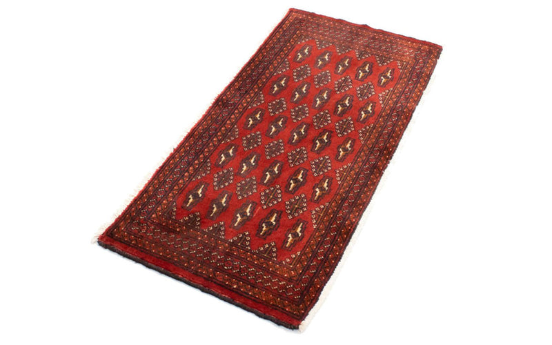 Tappeto corsia Tappeto Turkaman - 100 x 50 cm - rosso