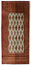 Tappeto corsia Tappeto Turkaman - 100 x 50 cm - rosso