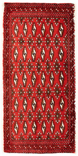Tappeto corsia Tappeto Turkaman - 100 x 50 cm - rosso