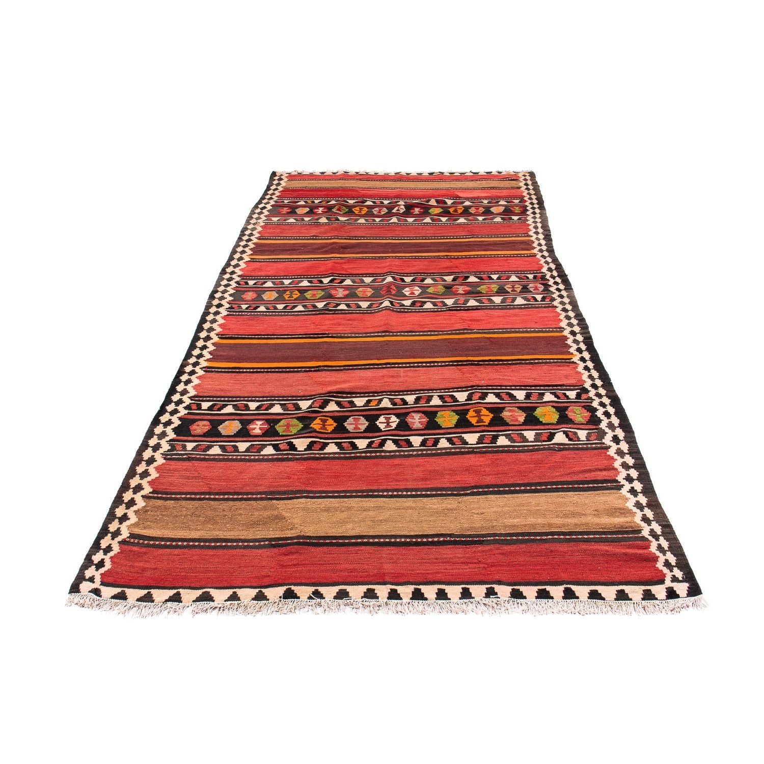 Tappeto corsia Tappeto Kelim - Vecchio - 300 x 145 cm - multicolore