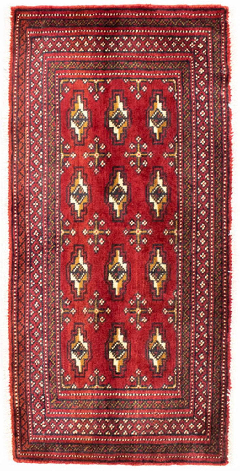 Tappeto corsia Tappeto Turkaman - 100 x 50 cm - rosso