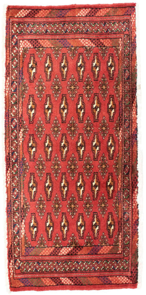 Tappeto corsia Tappeto Turkaman - 100 x 50 cm - rosso