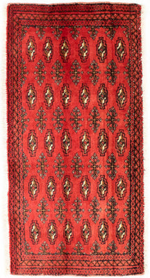 Tappeto corsia Tappeto Turkaman - 100 x 50 cm - rosso
