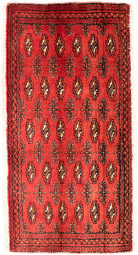 Tappeto corsia Tappeto Turkaman - 100 x 50 cm - rosso