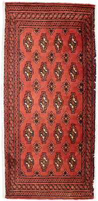 Tappeto corsia Tappeto Turkaman - 100 x 50 cm - rosso