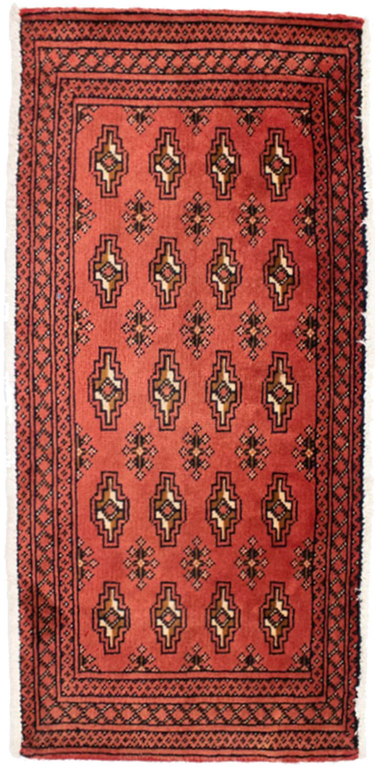 Tappeto corsia Tappeto Turkaman - 100 x 50 cm - rosso