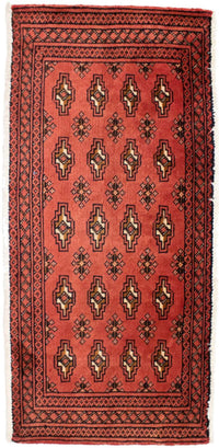 Tappeto corsia Tappeto Turkaman - 100 x 50 cm - rosso