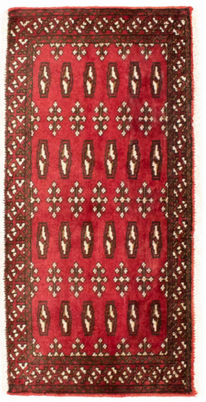 Tappeto corsia Tappeto Turkaman - 100 x 50 cm - rosso