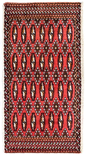 Tappeto corsia Tappeto Turkaman - 100 x 50 cm - rosso