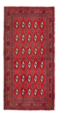 Tappeto corsia Tappeto Turkaman - 100 x 50 cm - rosso scuro