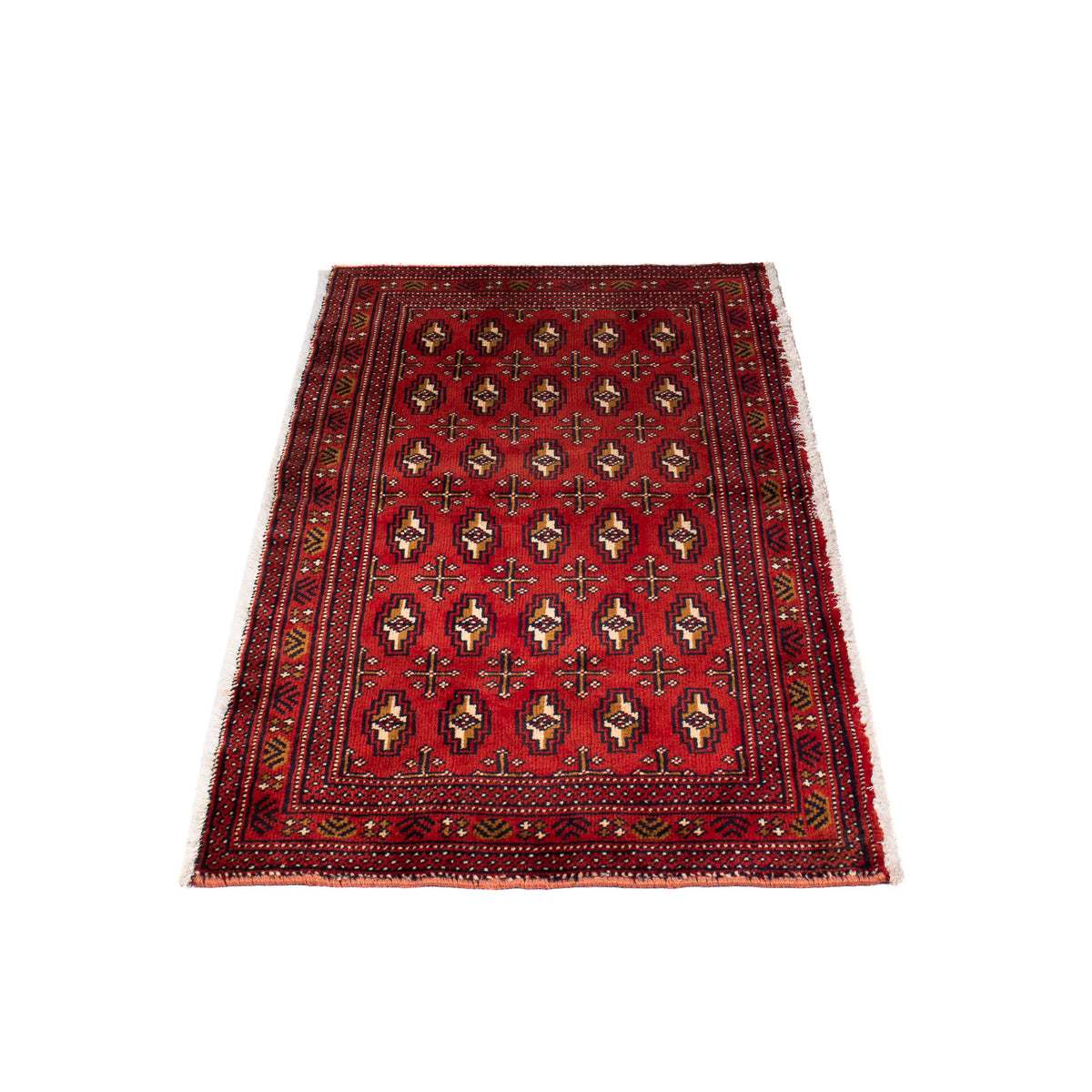 Tappeto corsia Tappeto Turkaman - 100 x 50 cm - rosso scuro
