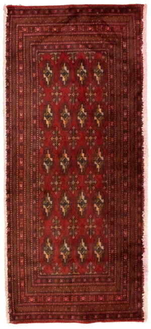 Tappeto Turkaman - 130 x 60 cm - rosso