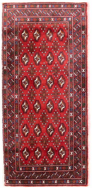 Tappeto Turkaman - 130 x 60 cm - rosso