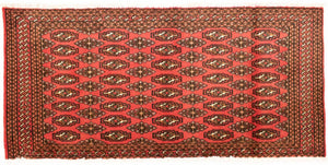Tappeto Turkaman - 130 x 60 cm - rosso
