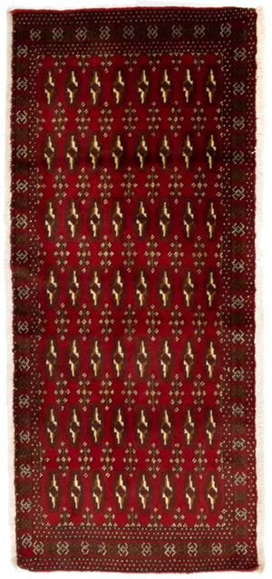 Tappeto Turkaman - 130 x 60 cm - rosso