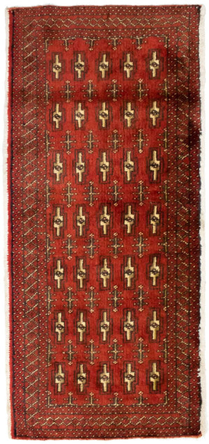 Tappeto Turkaman - 130 x 60 cm - rosso