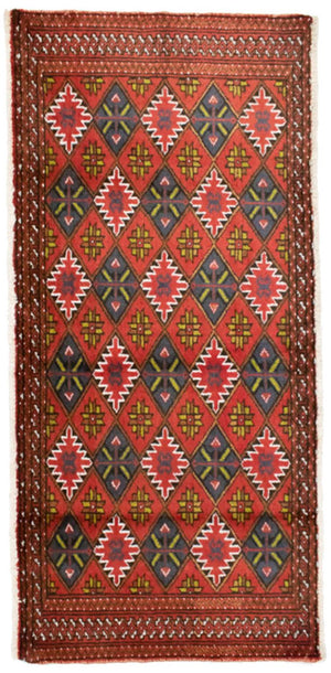 Tappeto Turkaman - 130 x 60 cm - arancione