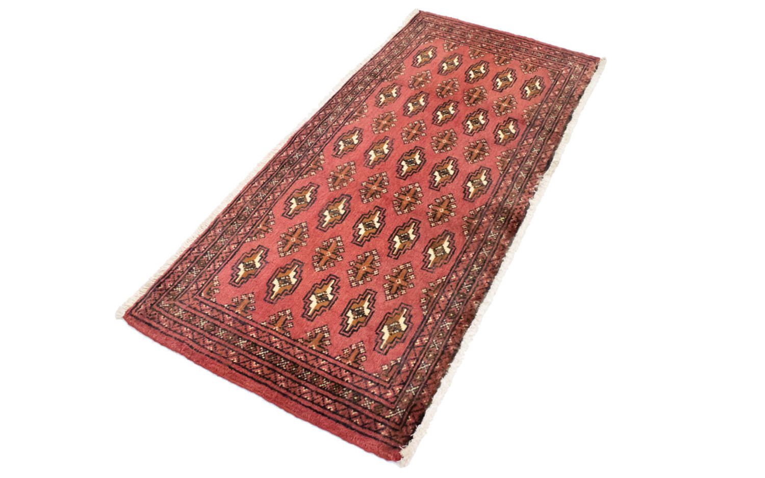 Tappeto Turkaman - 130 x 60 cm - rosso chiaro