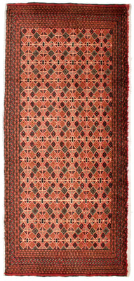 Tappeto Turkaman - 130 x 60 cm - rosso chiaro