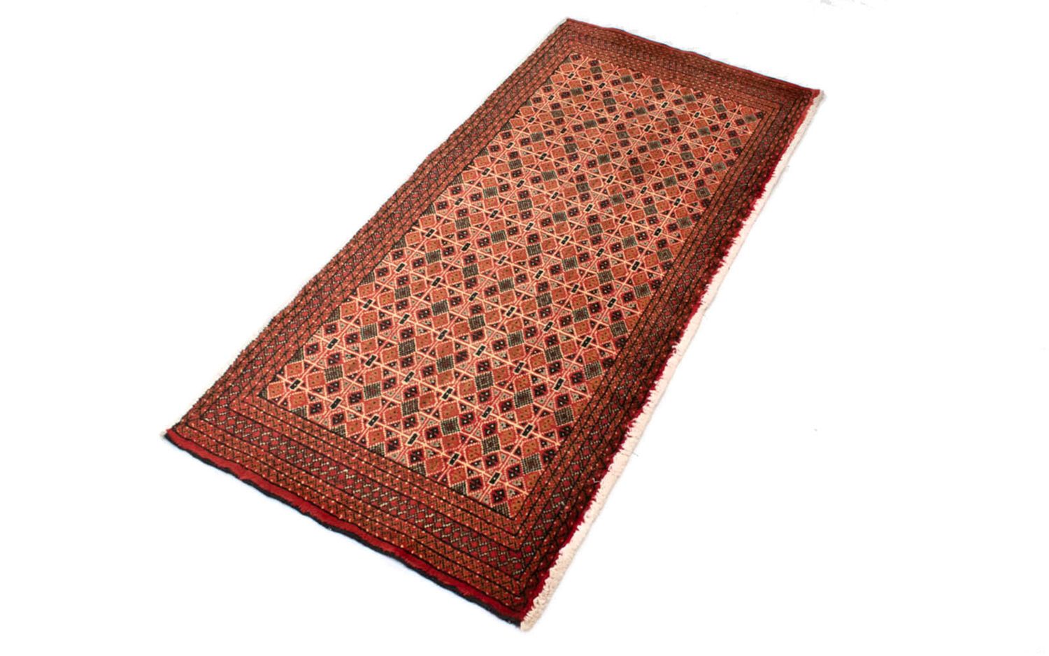 Tappeto Turkaman - 130 x 60 cm - rosso chiaro
