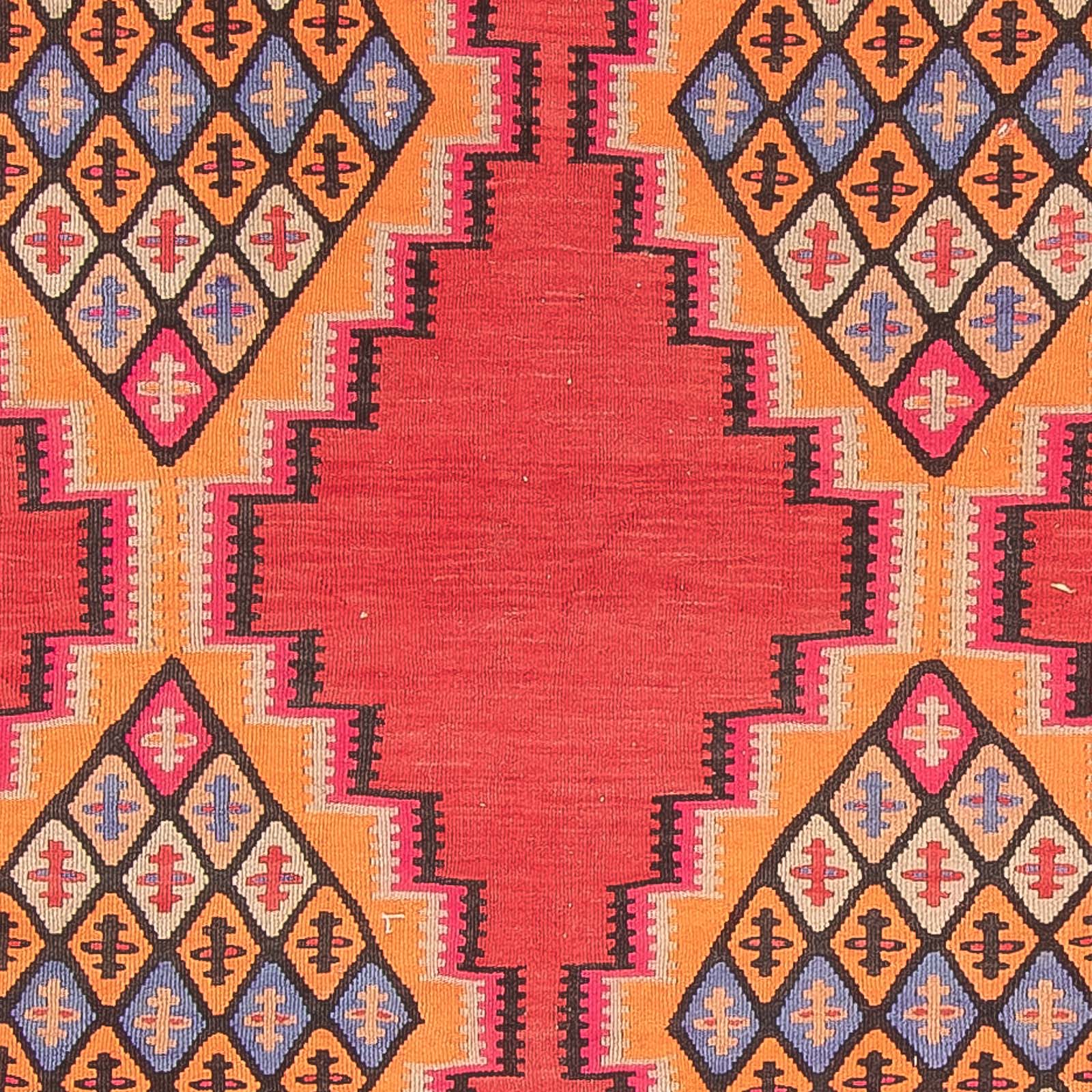 Tappeto corsia Tappeto Kelim - Vecchio - 395 x 180 cm - rosso