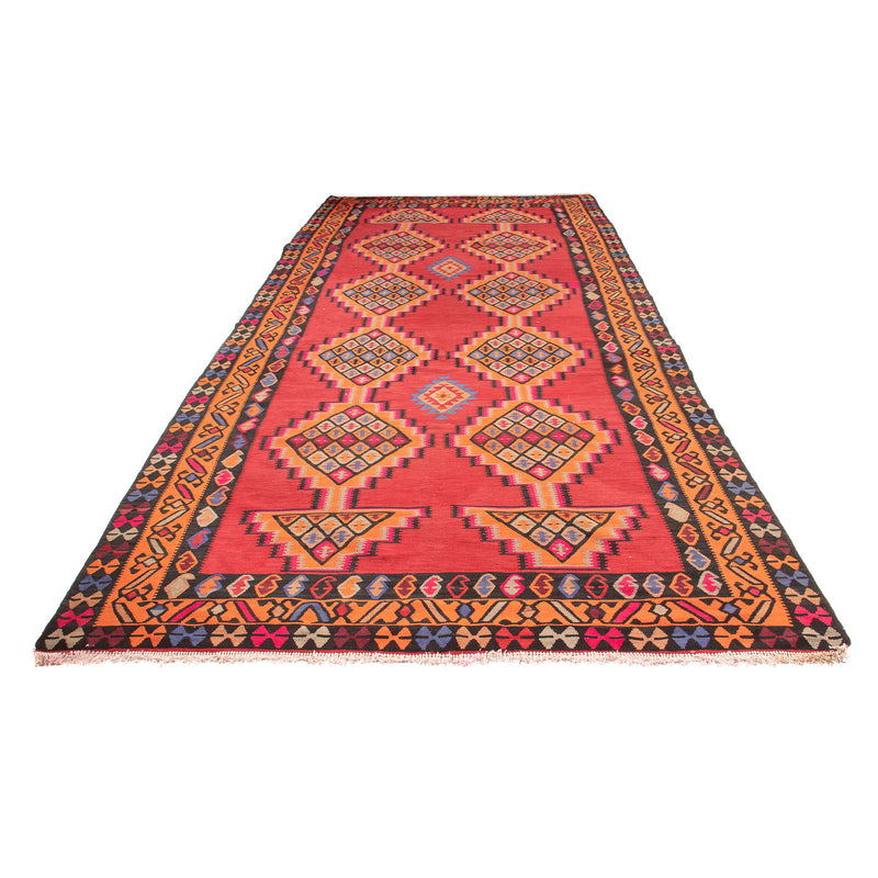 Tappeto corsia Tappeto Kelim - Vecchio - 395 x 180 cm - rosso