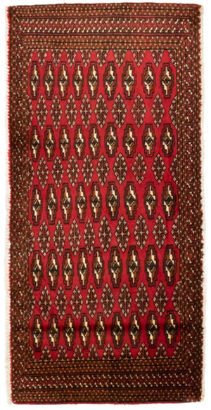 Tappeto Turkaman - 130 x 60 cm - rosso