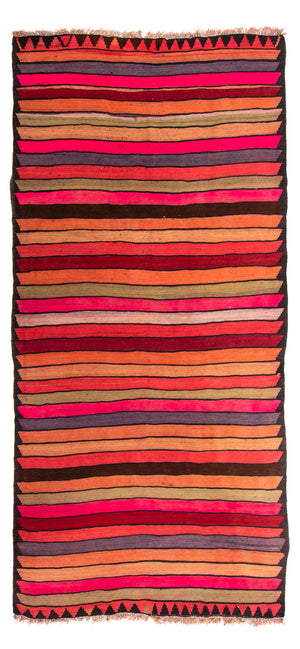 Tappeto corsia Tappeto Kelim - Vecchio - 325 x 160 cm - multicolore