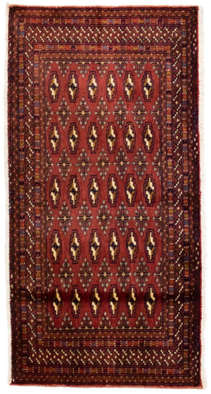 Tappeto Turkaman - 130 x 60 cm - rosso