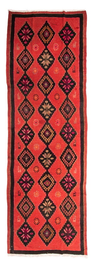 Tappeto corsia Tappeto Kelim - Vecchio - 400 x 140 cm - multicolore