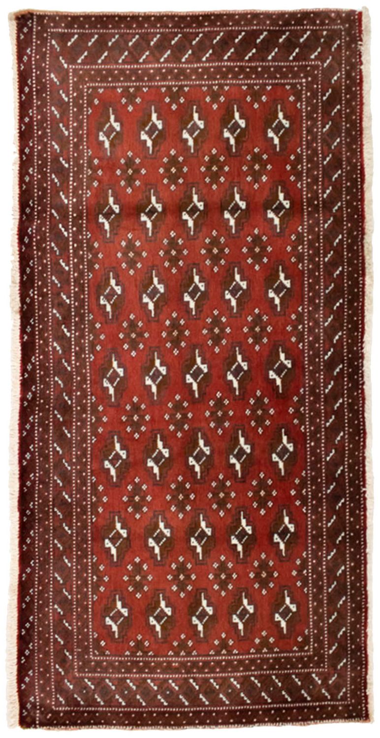 Tappeto Turkaman - 130 x 60 cm - rosso
