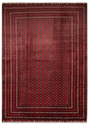 Tappeto afgano - Bukhara - 301 x 197 cm - rosso